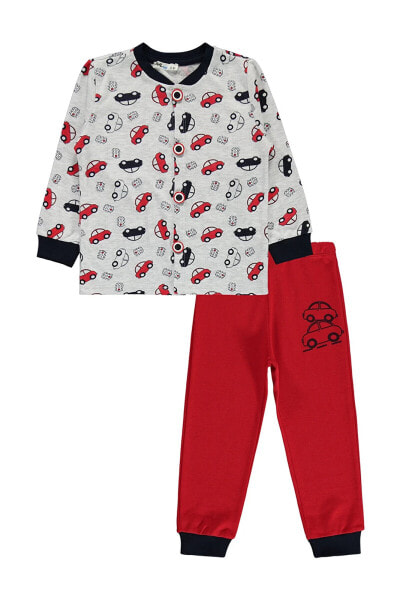 Erkek Çocuk Pijama Takımı 2-5 Yaş Kırmızı