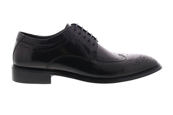 Zanzara Cesar ZK324C83 Mens Black Leather Low Top Wingtip Oxfords Shoes 10.5