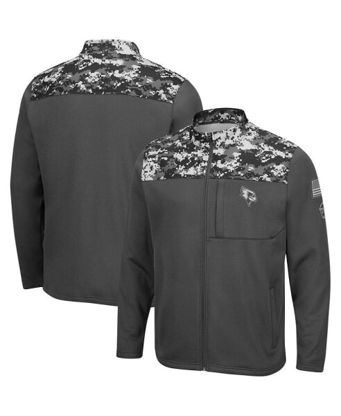 Men's Charcoal Illinois State Redbirds OHT Military-Inspired Appreciation Digi Camo Full-Zip Jacket