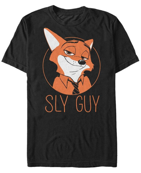 Disney Men's Zootopia Nick Wilde Sly Guy Fox, Short Sleeve T-Shirt