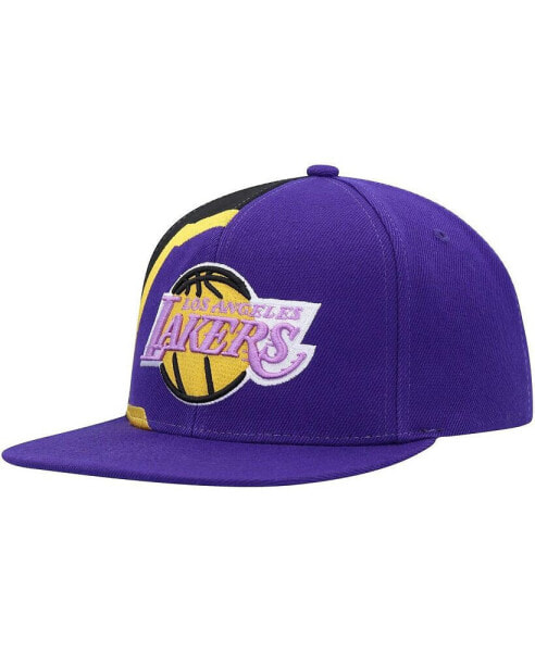 Men's Purple Los Angeles Lakers Hardwood Classics Retroline Snapback Hat