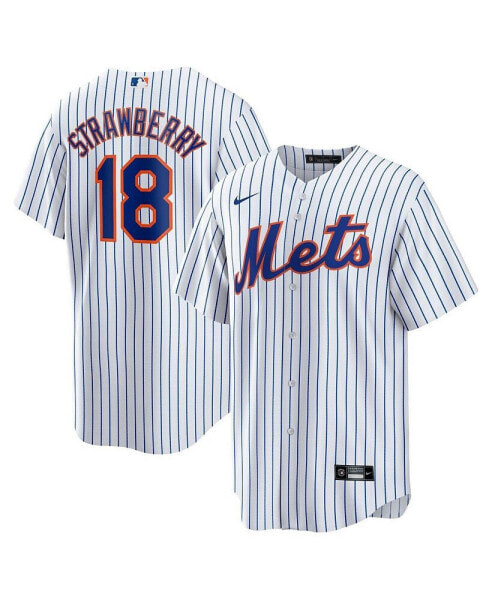 Men's Darryl Strawberry White New York Mets Home Replica Player Jersey