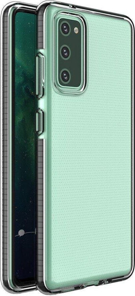 Hurtel Spring Case pokrowiec żelowe etui z kolorową ramką do Samsung Galaxy A72 4G czarny