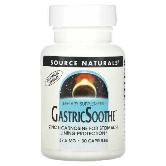 Витамины и минералы от Source Naturals - GastricSoothe, 37.5 мг, 30 капсул