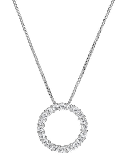 Macy's diamond Open Circle 18" Pendant Necklace (1/2 ct. t.w.)