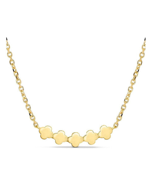 Clover Chain Necklace in 14K Gold, 16 in adj to 18 in, approx. 4.3 grams