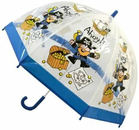 Детский прозрачный зонт-палка Bugzz Kids Stuff Pirate BUPIR
