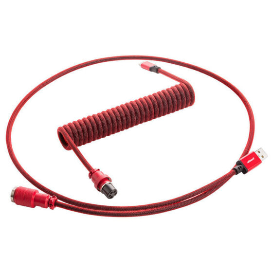 CableMod PRO Coiled Keyboard Cable USB-C zu USB Typ A, Republic Red - 150cm