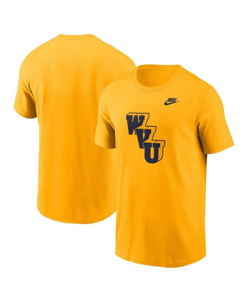 Men's Gold West Virginia Mountaineers Legacy Alternate Logo T-Shirt