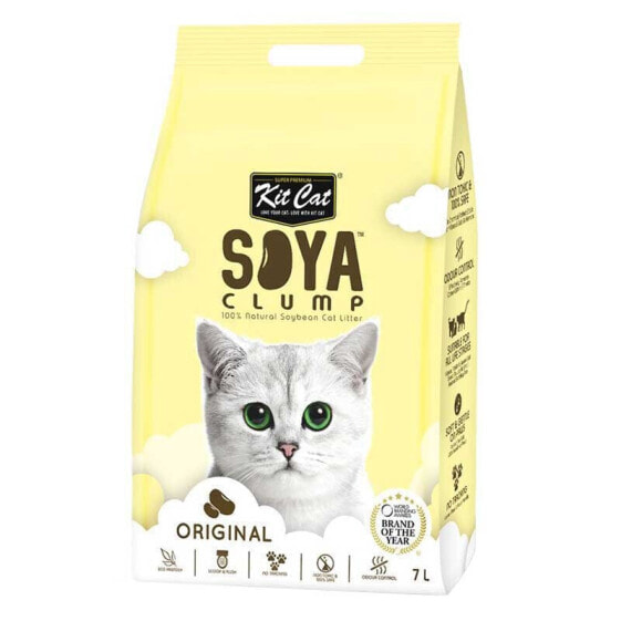 KITCAT SoyaClump Soybeen Eco Litter Original Biodegradable Sand 7L