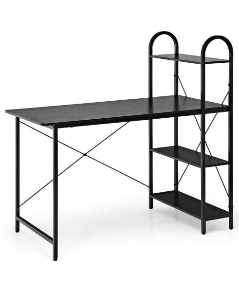 48-Inch Reversible Computer Desk with Storage Shelf