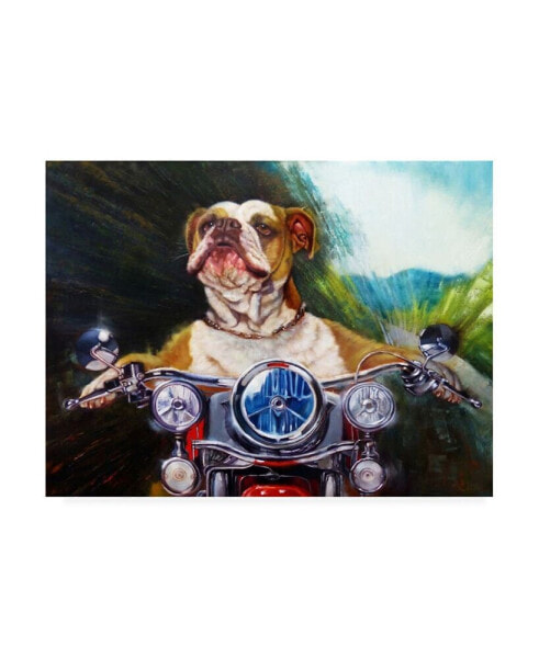 Lucia Hefferna Born to be Wild Bulldog Canvas Art - 27" x 33.5"