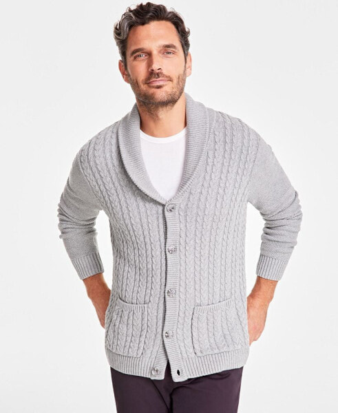 Men's Chunky Shawl Collar Cardigan Sweater, Created for Macy's