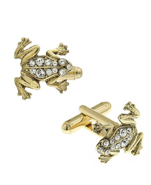 Запонки 1928 Frog Crystal