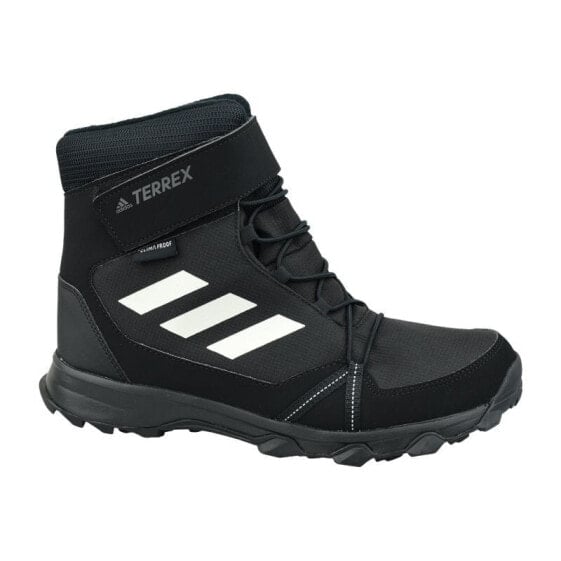 Мужские кроссовки спортивные треккинговые черные  текстильные высокие демисезонные  на липучке Adidas Terrex Snow Cf Cp Cw Jr S80885 shoes