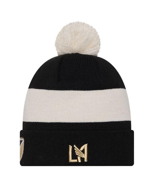 Men's Black LAFC 2024 Kick Off Collection Cuffed Knit Hat with Pom