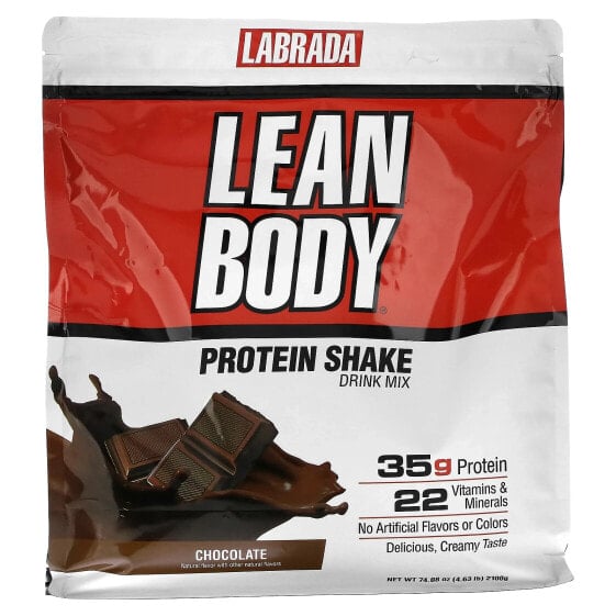 Labrada Nutrition, Lean Body, протеиновый коктейль, заменитель пищи, со вкусом шоколада, 2100 г (4,63 фунта)