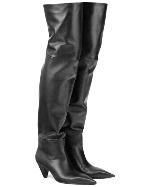 Agl Knife Leather Over The Knee Boot Women's