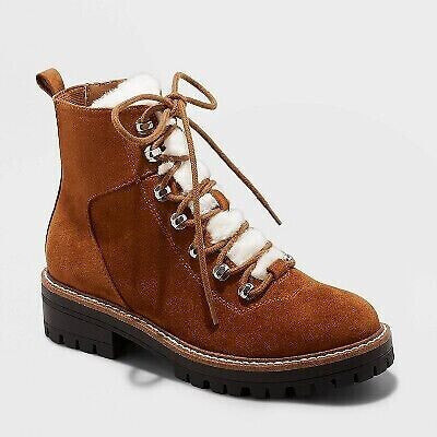 Women's Leighton Winter Boots - A New Day Cognac 9.5