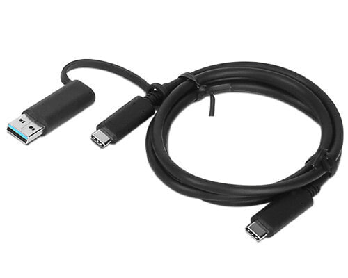Lenovo 03X7470 - 1 m - USB A/USB C - USB C - 10000 Mbit/s - Black