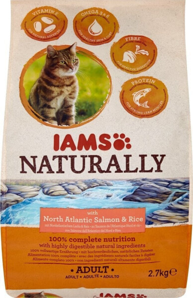 IAMS IAMS Naturally Adult Łosoś sucha karma 2,7kg dla kota