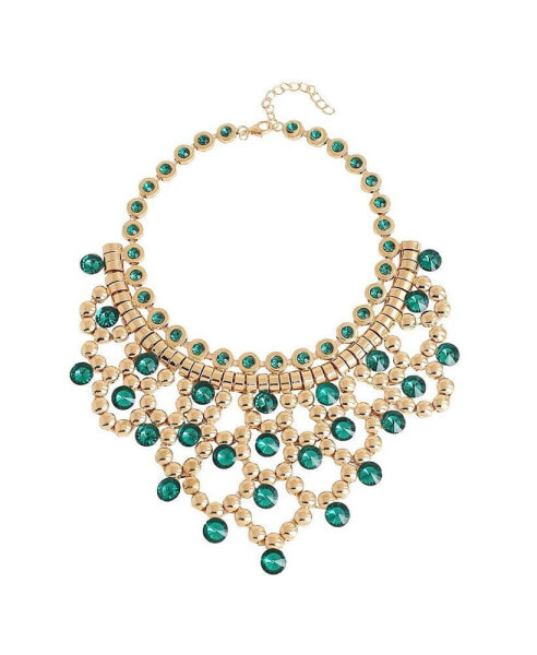 Women's Gold Jewel Statement Necklace