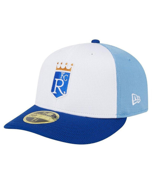 Men's White Kansas City Royals 2024 Batting Practice Low Profile 59Fifty Fitted Hat