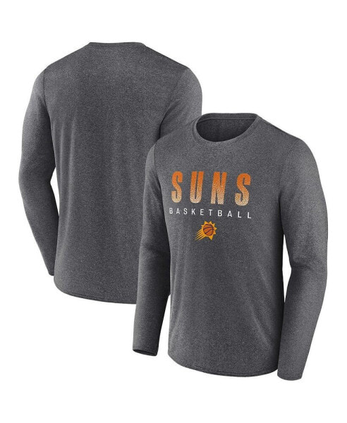 Men's Heathered Charcoal Phoenix Suns Where Legends Play Iconic Practice Long Sleeve T-shirt