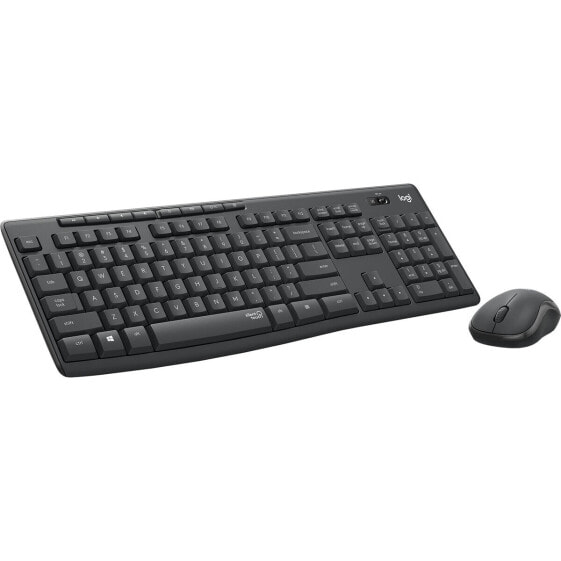 Клавиатура Logitech MK295 Silent Wireless Combo Чёрный Серый Графитовый Монохромный QWERTY Qwerty US