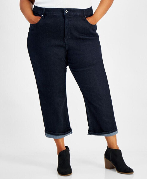 Plus Size Mid-Rise Curvy Capri Jeans, Created for Macy's