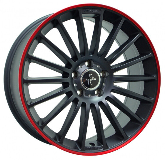 Колесный диск литой Keskin KT15 Speed matt black lip red 8.5x19 ET30 - LK5/112 ML66.6