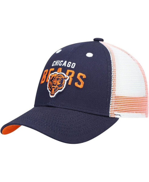 Preschool Unisex Navy, White Chicago Bears Core Lockup Mesh Back Snapback Hat