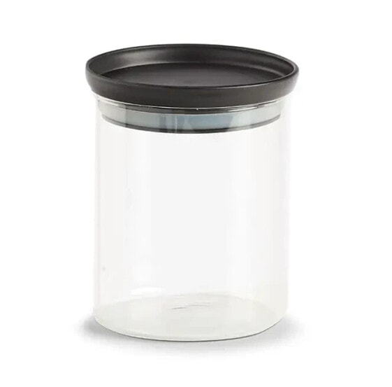 Хранение продуктов Zeller Vorratsglas с пластиковым черным крышкой 650 мл