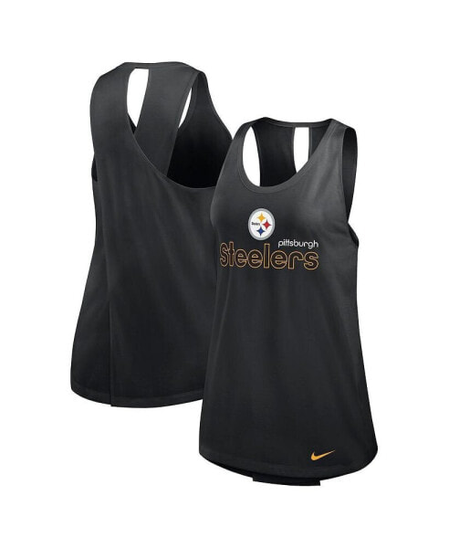 Women's Black Pittsburgh Steelers Performance Tank Top