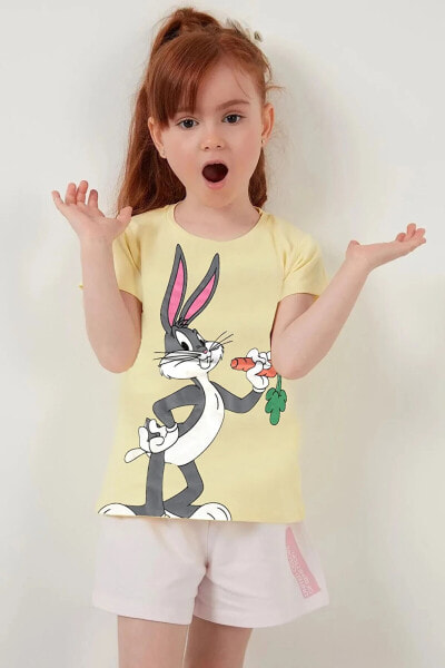 Your Fashion Style'dan Bisiklet Yaka Bugs Bunny Baskılı Kısa Kollu Pamuklu Çocuk Tişört