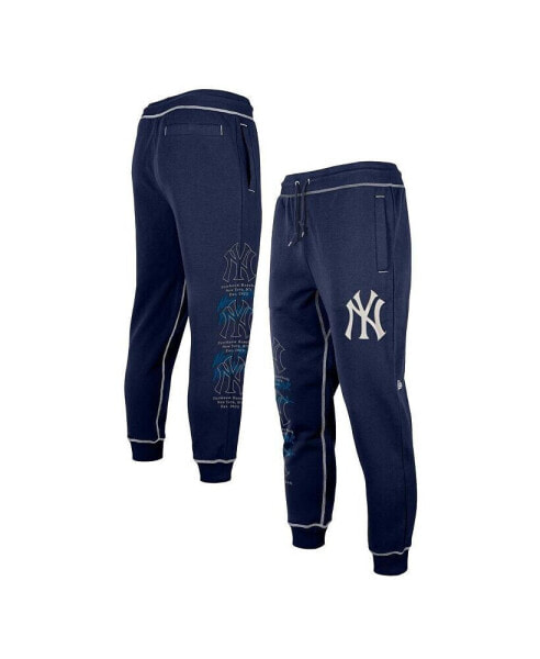 Men's Navy New York Yankees Team Split Jogger Pants