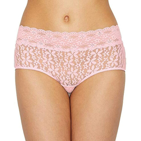 Wacoal Women's Halo Lace Boyshort Panty, Lilac Snow, Small