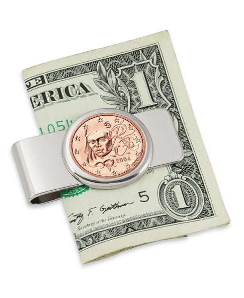 Кошелек American Coin Treasures мужской с монетой пятицентовой евро Marianne