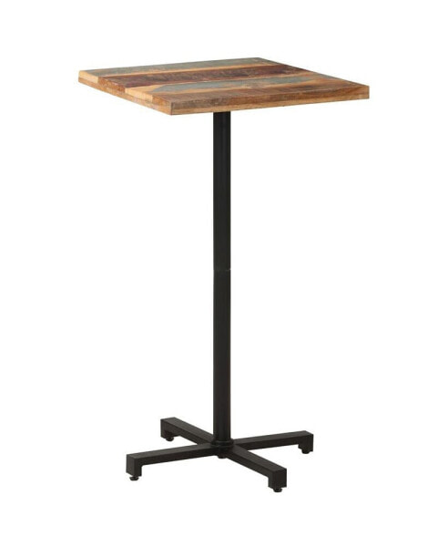 Bistro Table Square 23.6"x23.6"x43.3" Solid Reclaimed Wood