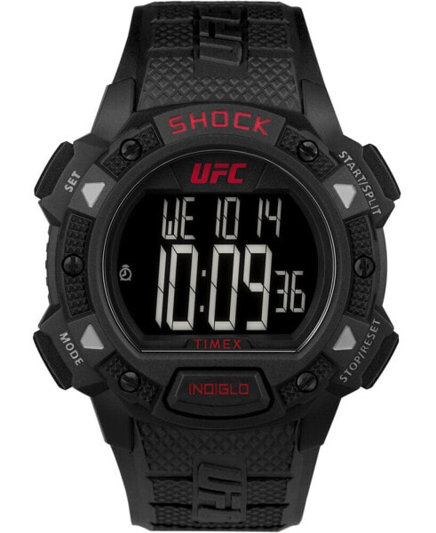 UFC Men's Quartz Core Resin Black Shock Watch, 45mm