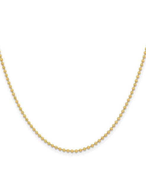Chisel yellow IP-plated 2mm Ball Chain Necklace