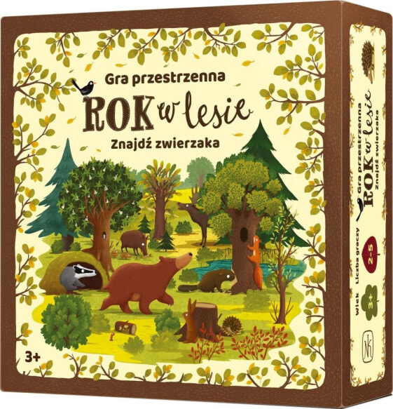 Развивающая головоломка Nasza Księgarnia Rok в лесу. Найди животное