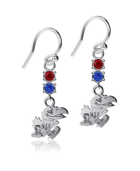 Women's Kansas Jayhawks Dangle Crystal Earrings