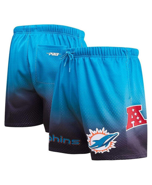 Men's Black, Aqua Miami Dolphins Ombre Mesh Shorts