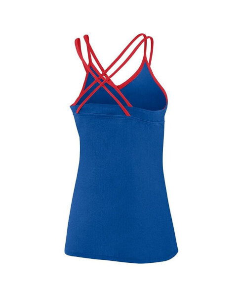 Women's Royal Chicago Cubs Go For It Strappy V-Neck Tank Top