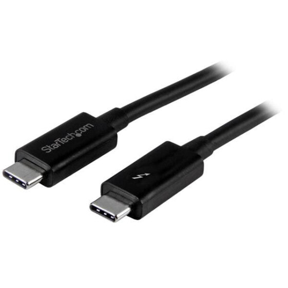 StarTech.com 2m Thunderbolt 3 (20Gbps) USB-C Cable - Thunderbolt - USB - and DisplayPort Compatible - Male - Male - 2 m - Black - Nickel - 20 Gbit/s
