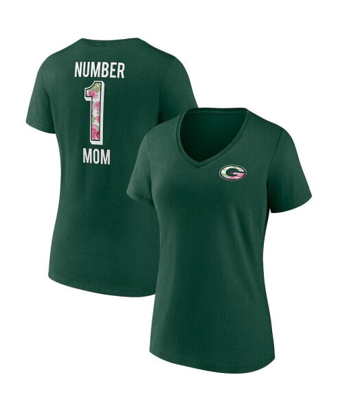 Women's Green Bay Packers Team Mother's Day V-Neck T-shirt