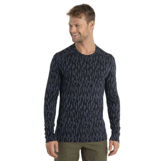 ICEBREAKER 200 Oasis Crewe Macro Forms Merino Long sleeve base layer