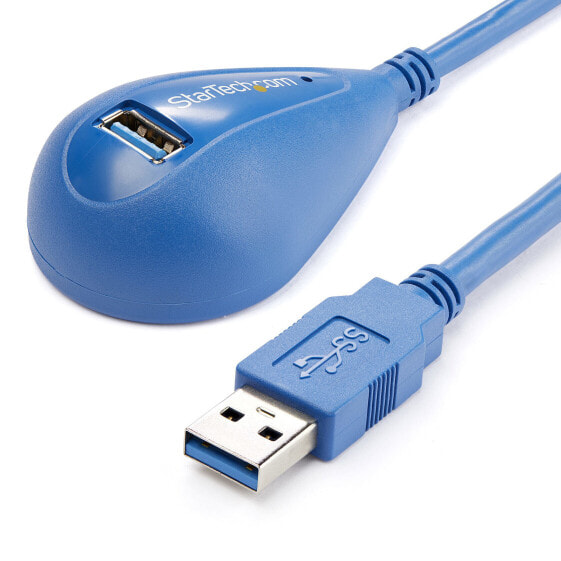 StarTech.com 5 ft Desktop SuperSpeed USB 3.0 Extension Cable - A to A M/F - 1.5 m - USB A - USB A - USB 3.2 Gen 1 (3.1 Gen 1) - 5000 Mbit/s - Blue