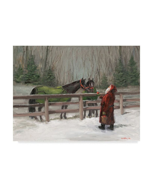 Mary Miller Veazie 'Santa With Horses' Canvas Art - 24" x 32"
